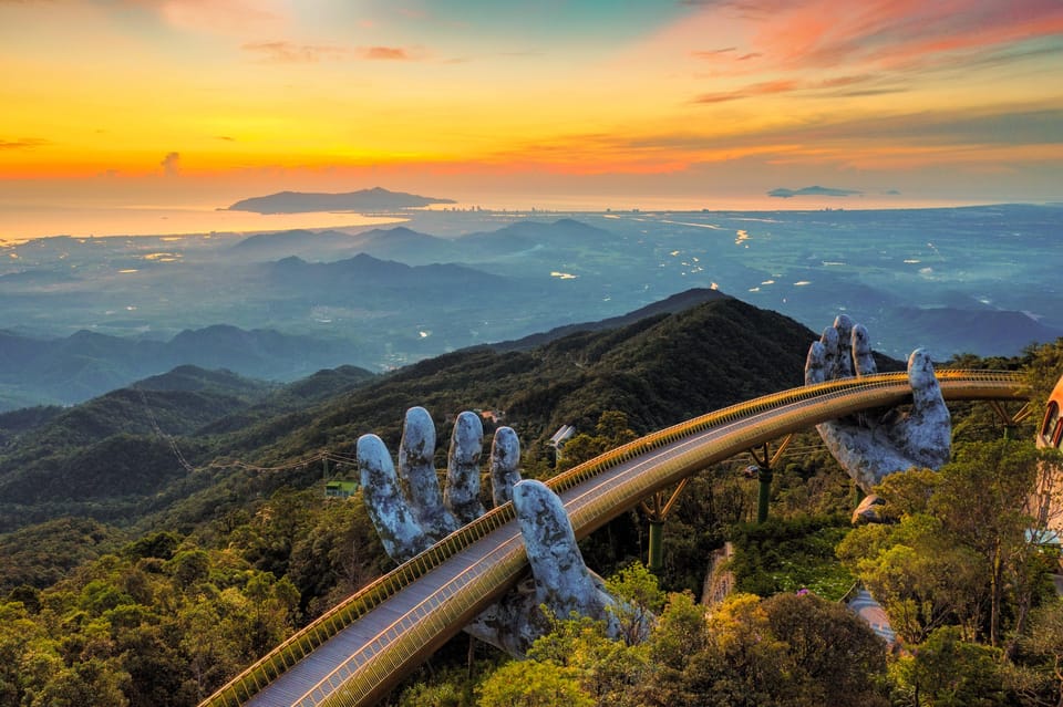 Da Nang: Ba Na Hills Cable Car and Golden Bridge Small Group - Ba Na Hills Arrival: The 27m Buddha Statue and a Lot of Options