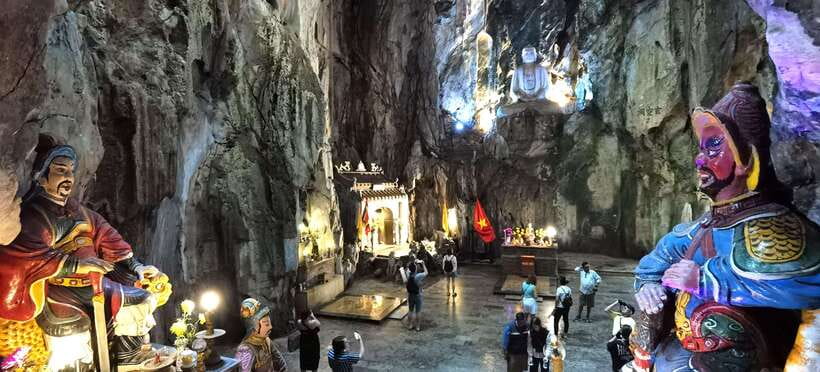 Da Nang/Hoi An: Marble & Monkey Mountains with Am Phu Cave - From your hotel to Marble Mountains: the ride sets the tone