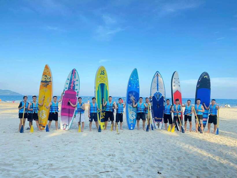 Da Nang: Man Thai Beach Stand-Up Paddleboarding Tour - Paddling the Man Thai Beach coastline toward Hon Sup
