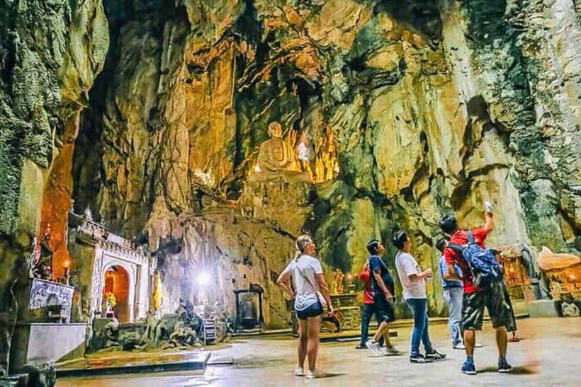 Da Nang: Marble Mountain, Monkey Mountain & Am Phu Cave Tour - Marble Mountains: temples, caves, and a lot of steps