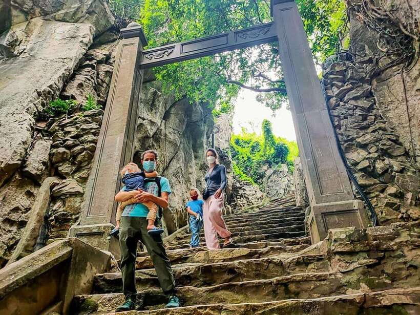 Da Nang: Marble Mountains, Monkey Mountains, and Lady Buddha - Am Phu Cave: Buddhist philosophy shown through story scenes