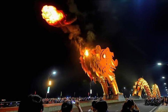 DA NANG NIGHT LIFE Tour with MARBLE MOUNTAIN & LADY BUDDHA STATUE, DRAGON BRIDGE - Lady Buddha at Linh Ung Pagoda: 220 Feet Tall and Built for Details