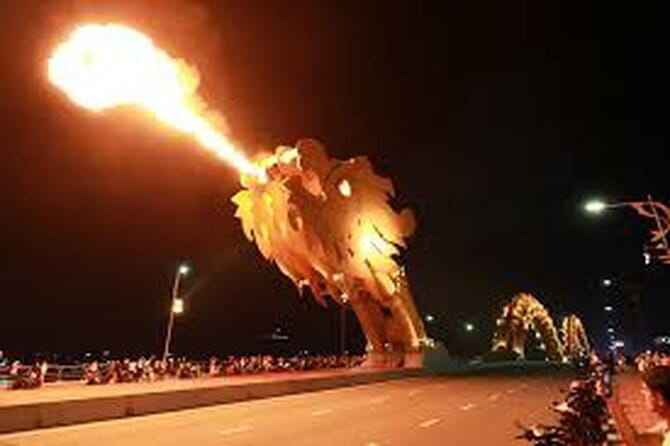 Experience Da Nang Han River Local Cruise by Night - A night cruise with a real show at Dragon Bridge