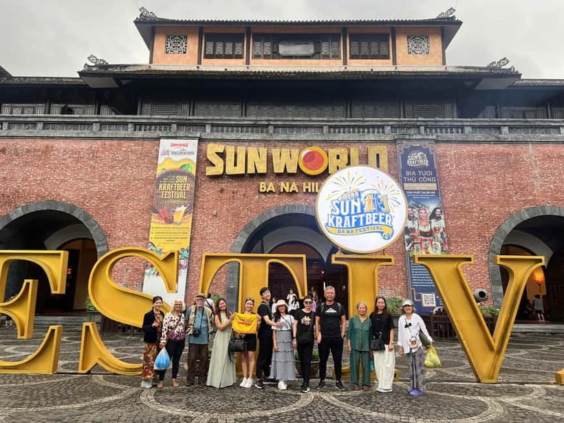 From Da Nang: Golden Bridge Ba Na Hills Full-Day Group Tour - Linh Ung Pagoda, Le Jardin Flower Garden, and the French Wine Cellar stop