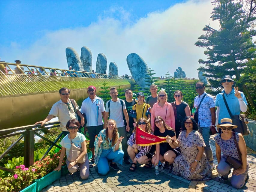 Golden Bridge - Bana Hills, Lady buddha and Marble mountains - Le Jardin d’Amour and the French Village: the “in-between” stops that still deliver