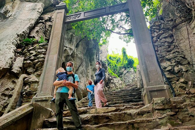Lady Buddha, Marble Mountains, Coconut Jungle & Hoian City Tour - Cam Thanh Coconut Jungle Basket Boats in Bay Mau