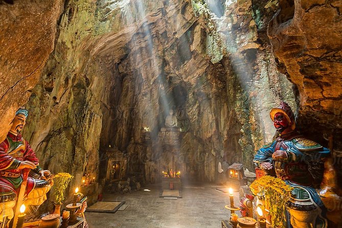 Marble Mountains - Am Phu Cave - Monkey Mountain Sunset tour - Marble Mountains stairs: limestone caves, towers, and temple viewpoints