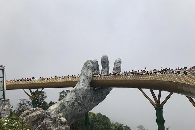 Marble Moutain - Golden Bridge - Ba Na Hill via Cable Car from Da Nang or Hoi an - Golden Bridge with Giant Hands: more than one photo stop